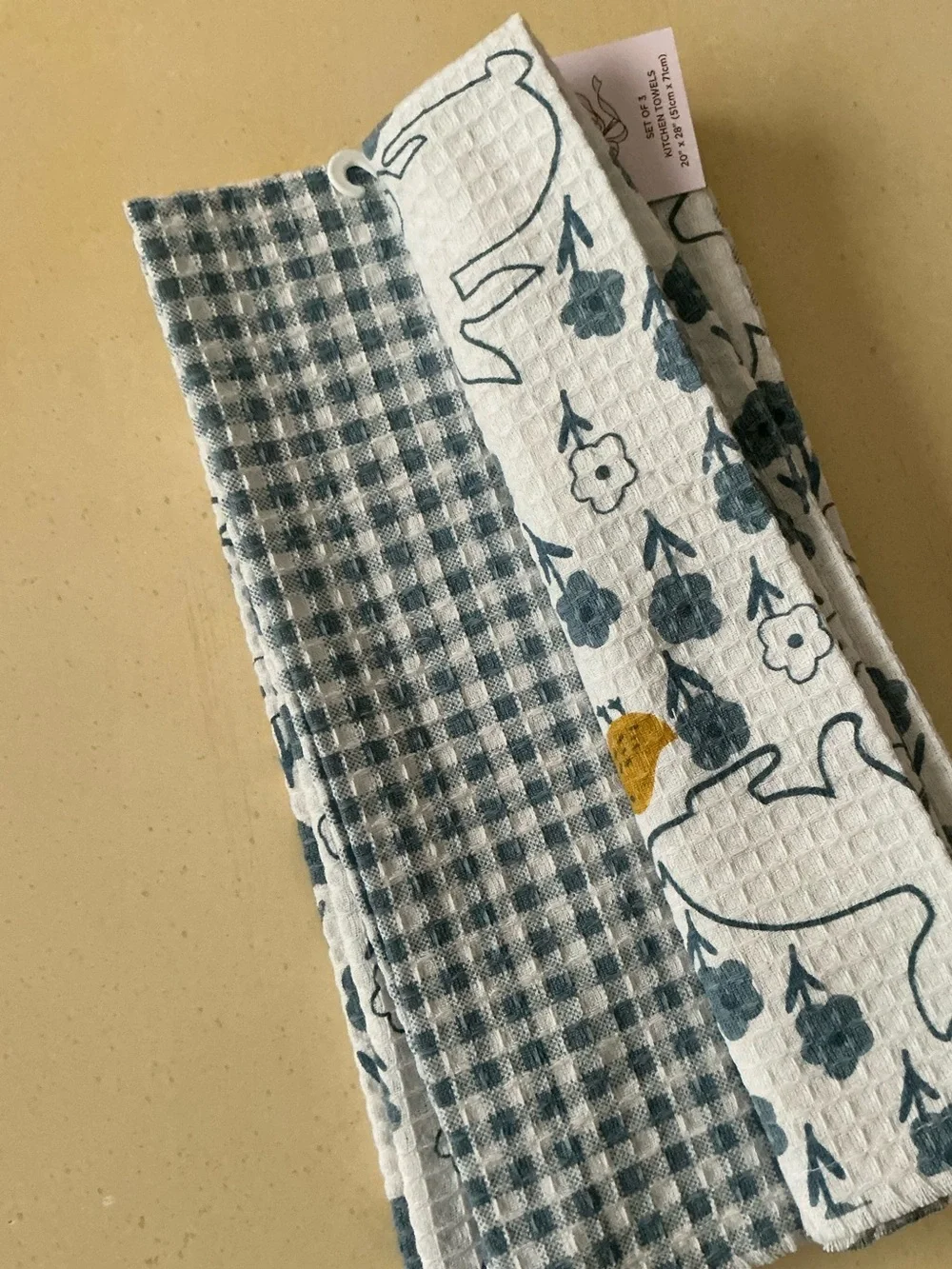 NWT Set/3 Spring Easter Bunny Design Kitchen Dish Towels 🐇